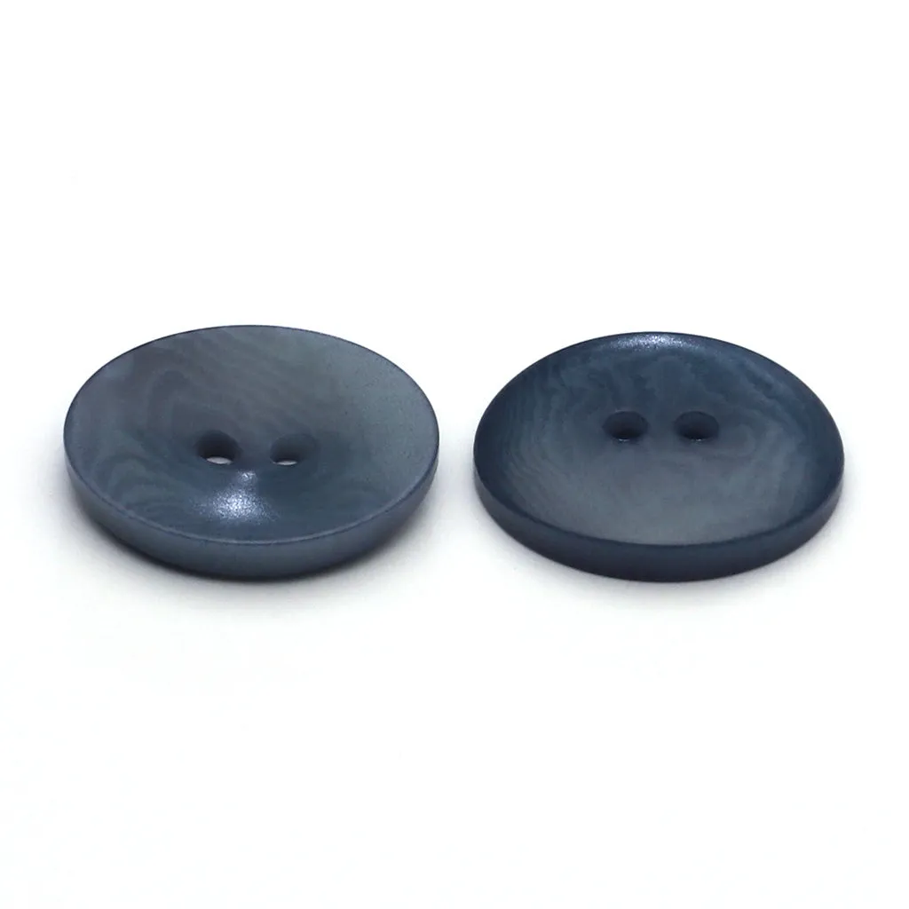 Corozo Button Blue Gray