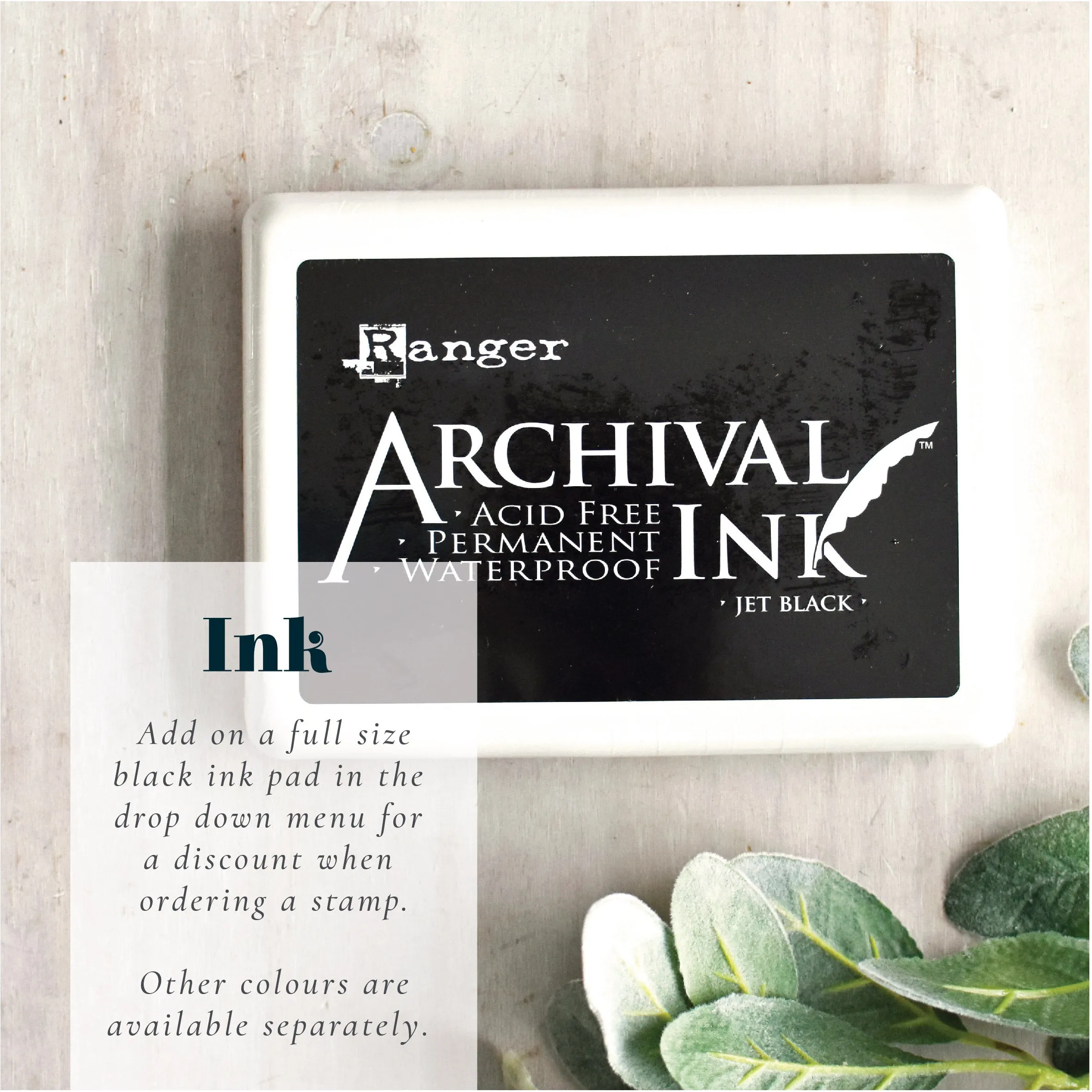Curved Lavender Rubber Stamp