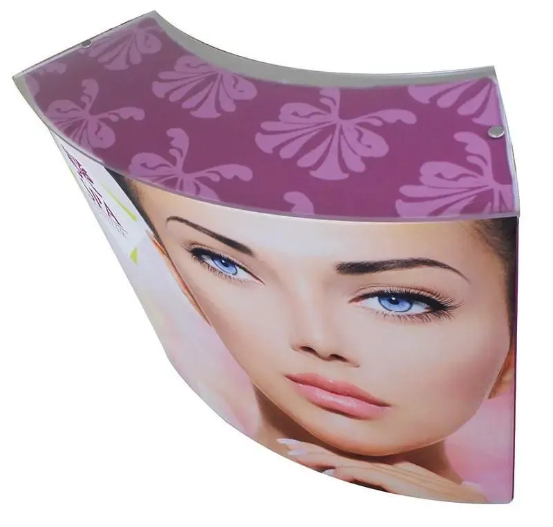 Curved Printed Fabric Greeting Counter