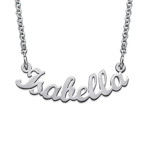 Curved Script Name Necklace