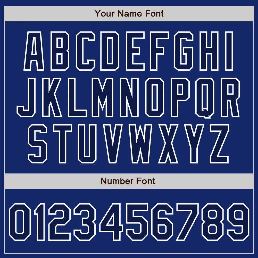 Custom Royal Navy-White Two-Button Unisex Softball Jersey