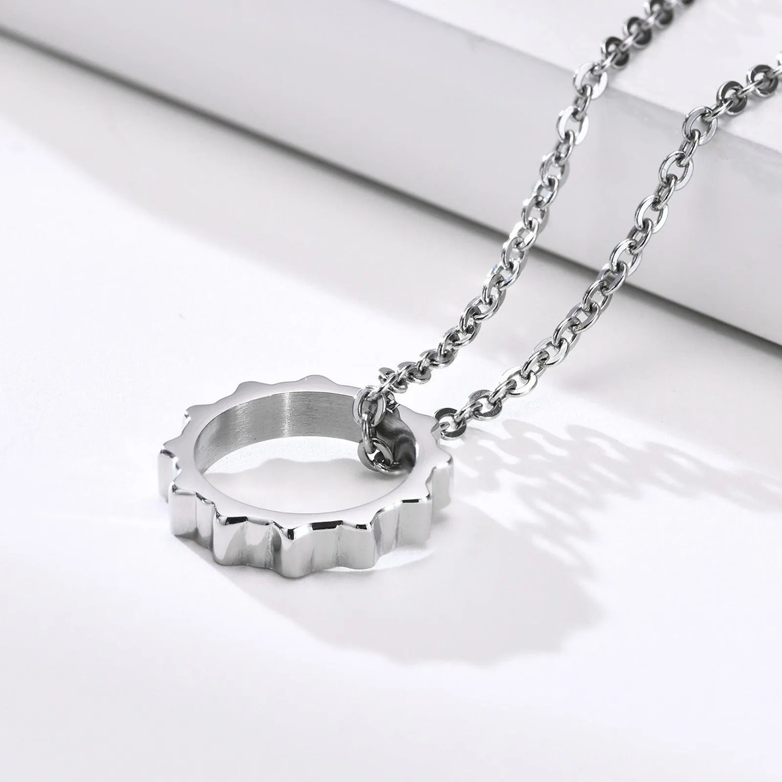 Cycolinks Chain Ring Biker Necklace