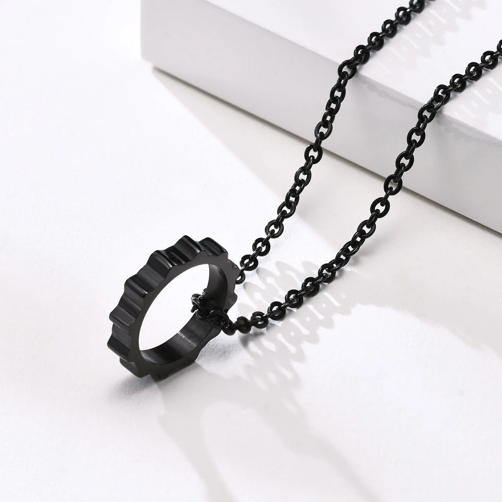 Cycolinks Chain Ring Biker Necklace