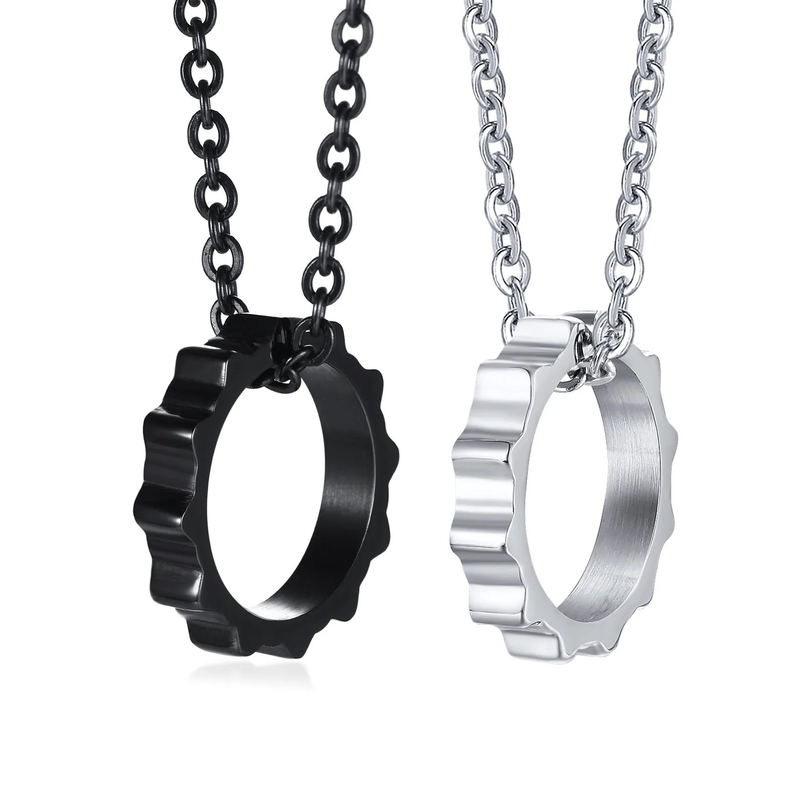 Cycolinks Chain Ring Biker Necklace