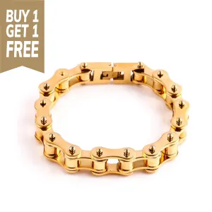 Cycolinks Stealth Gold Bike Chain Bracelet BOGOF