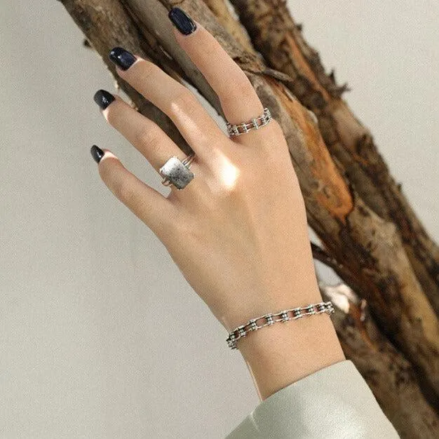 Cycolinks Subtle 925 Sterling Silver Bike Chain Bracelet 4.8mm