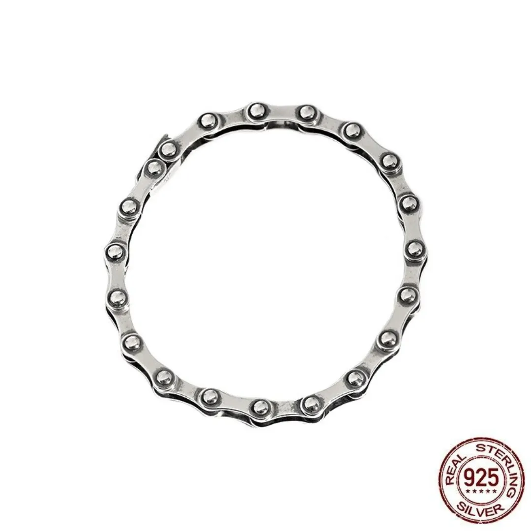 Cycolinks Subtle 925 Sterling Silver Bike Chain Bracelet 4.8mm