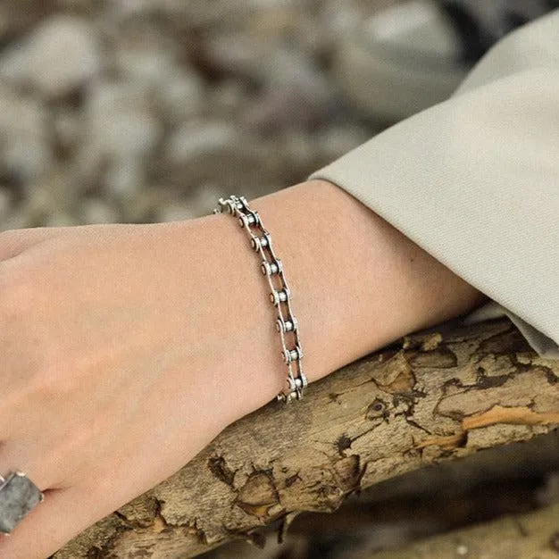 Cycolinks Subtle 925 Sterling Silver Bike Chain Bracelet 4.8mm