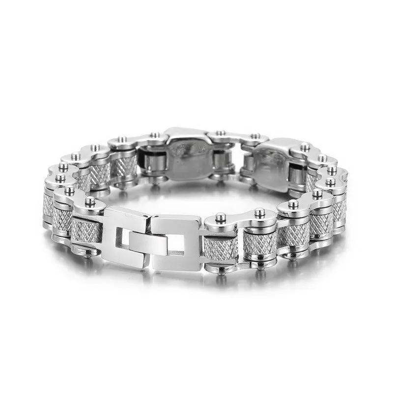 Cycolinks Titanium Steel Skull Bike Chain Bracelet