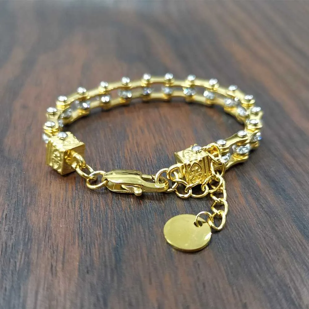 Cycolinks Womens Charm Gold Crystal Bracelet