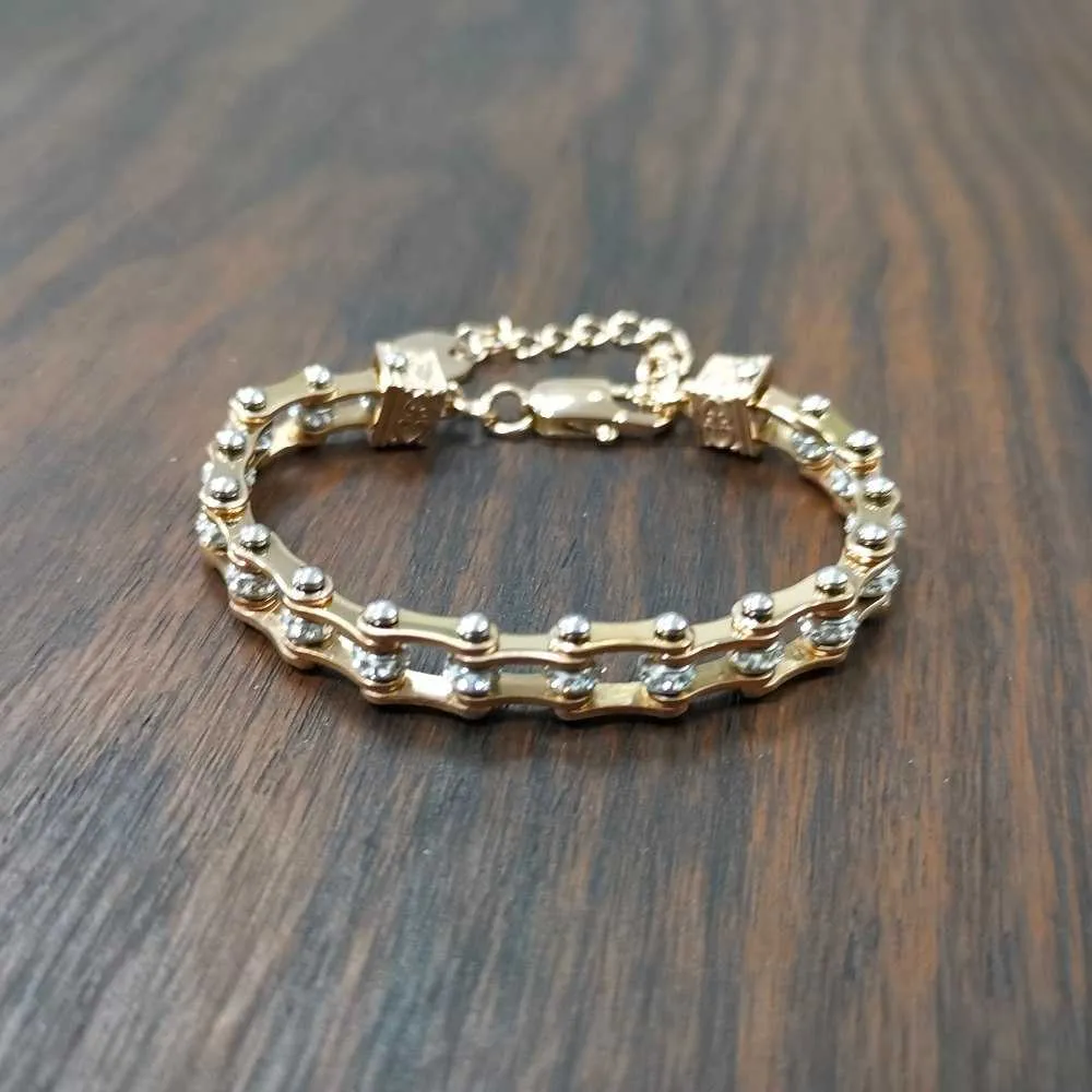 Cycolinks Womens Charm Gold Crystal Bracelet