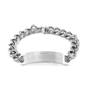 Dad Gifts, Thank you for being there every day, Thank You Gifts For Dad, Birthday Christmas Cuban Chain Stainless Steel Bracelet For Dad