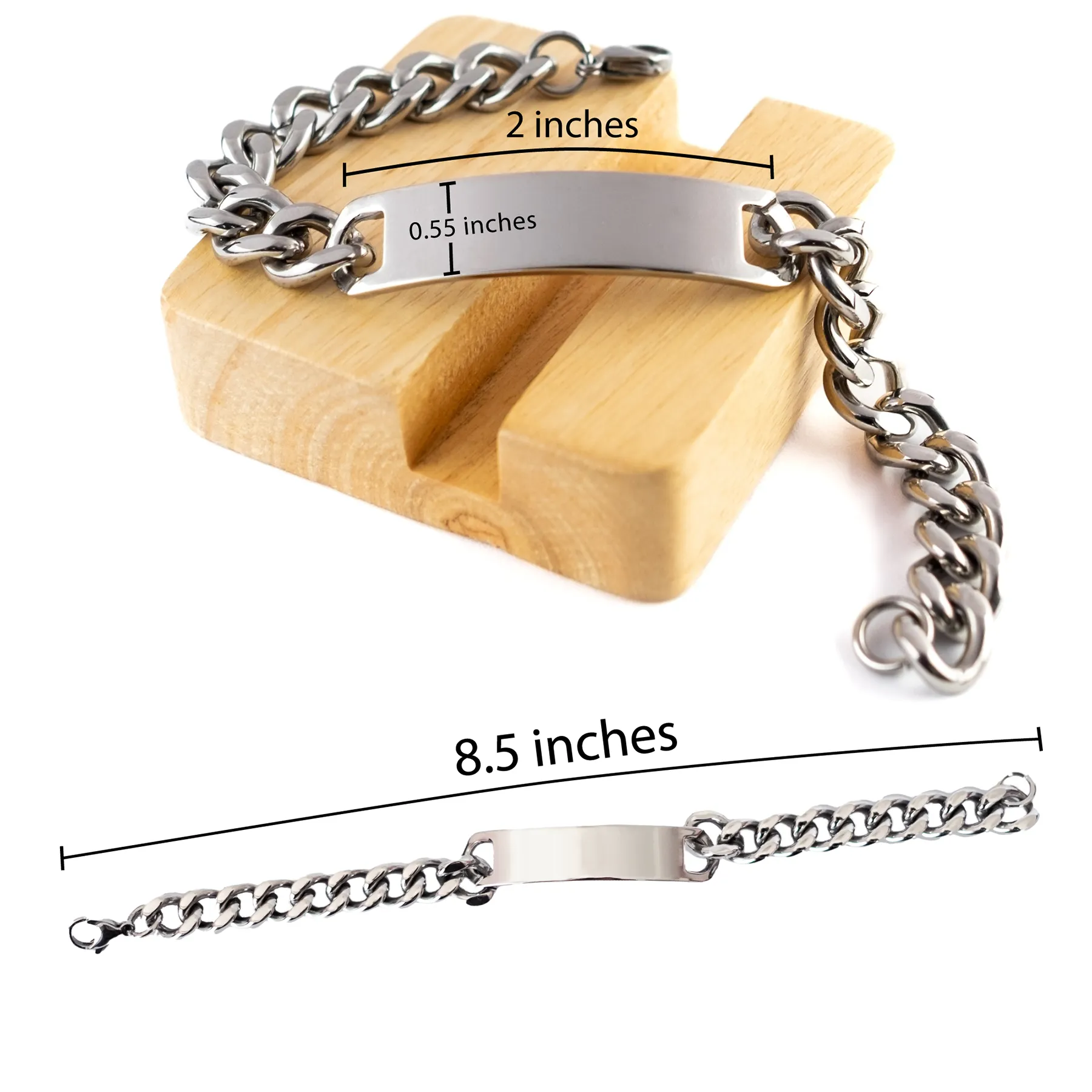 Dad Gifts, Thank you for being there every day, Thank You Gifts For Dad, Birthday Christmas Cuban Chain Stainless Steel Bracelet For Dad