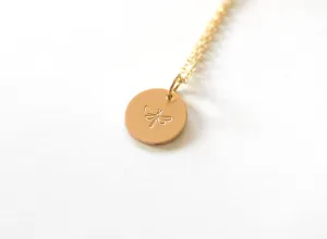 Dainty dragonfly charm in 14k gold filled