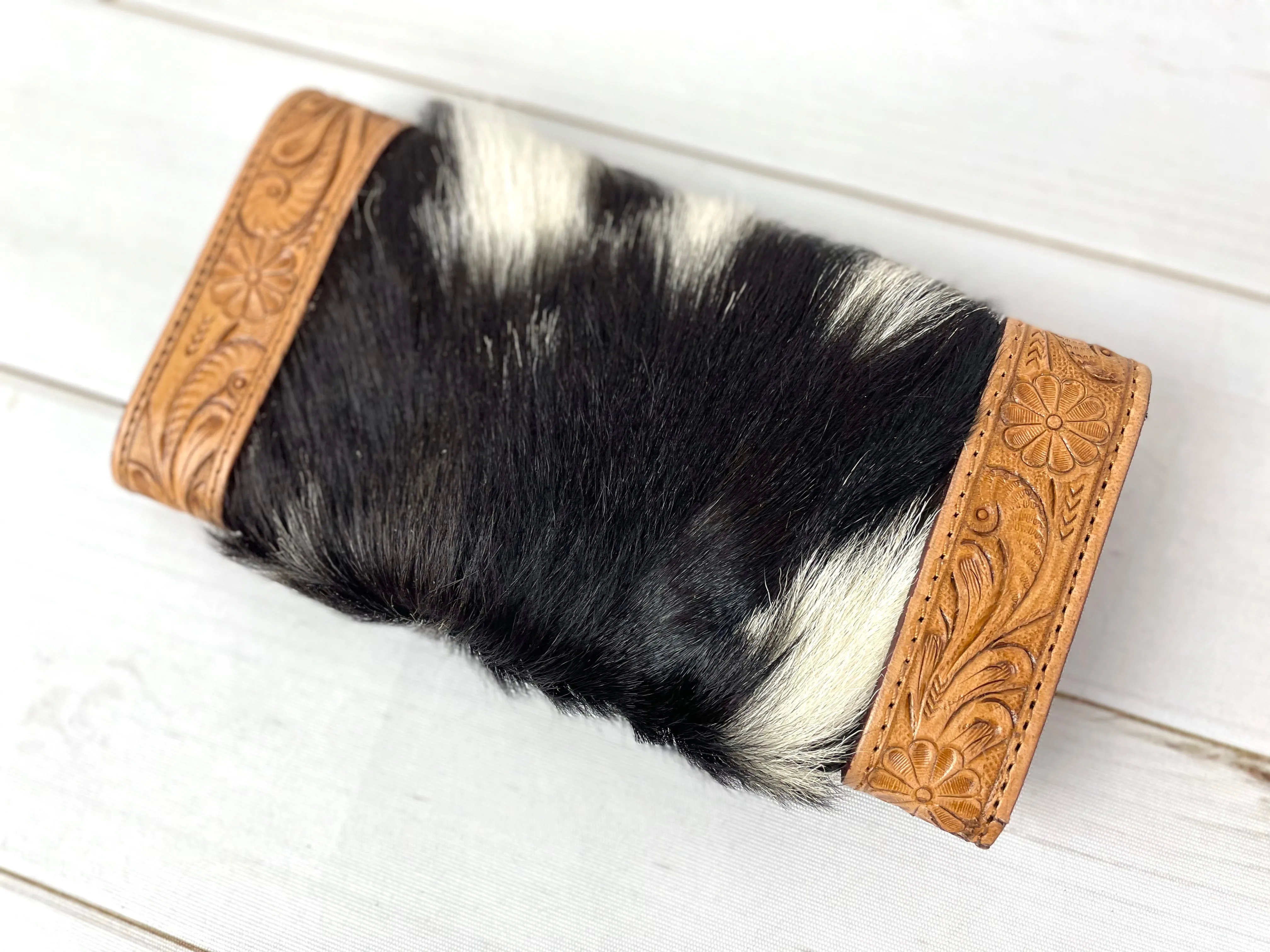 Daisy Tooled Cowhide Wallet