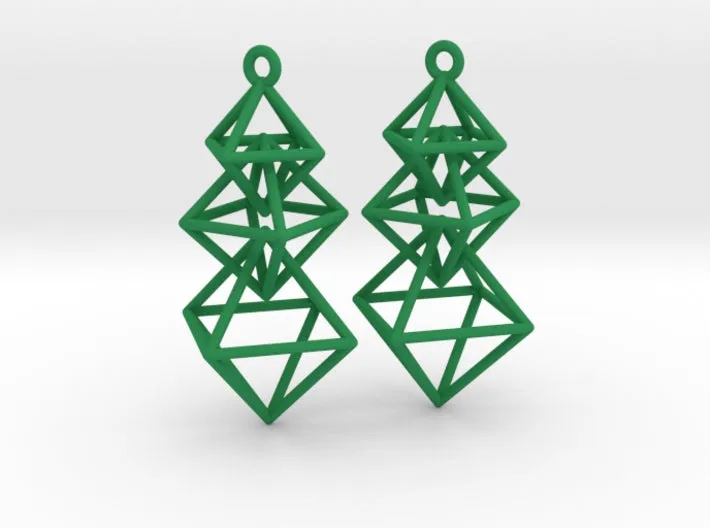 Dangling Octahedra Earrings (Nylon)