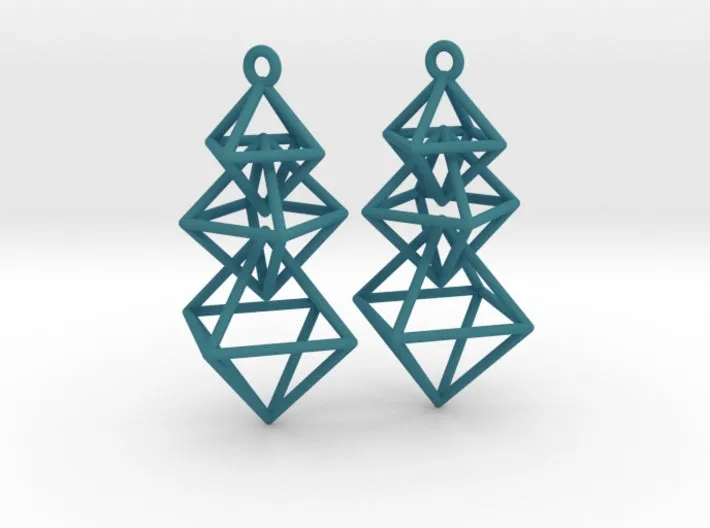 Dangling Octahedra Earrings (Nylon)