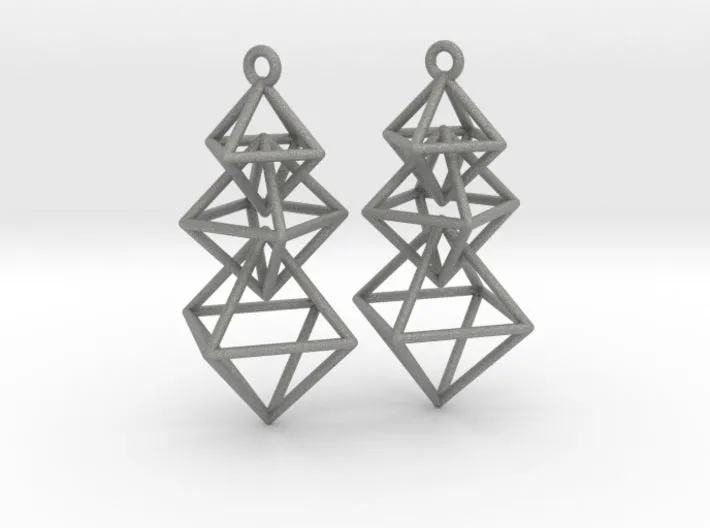 Dangling Octahedra Earrings (Nylon)