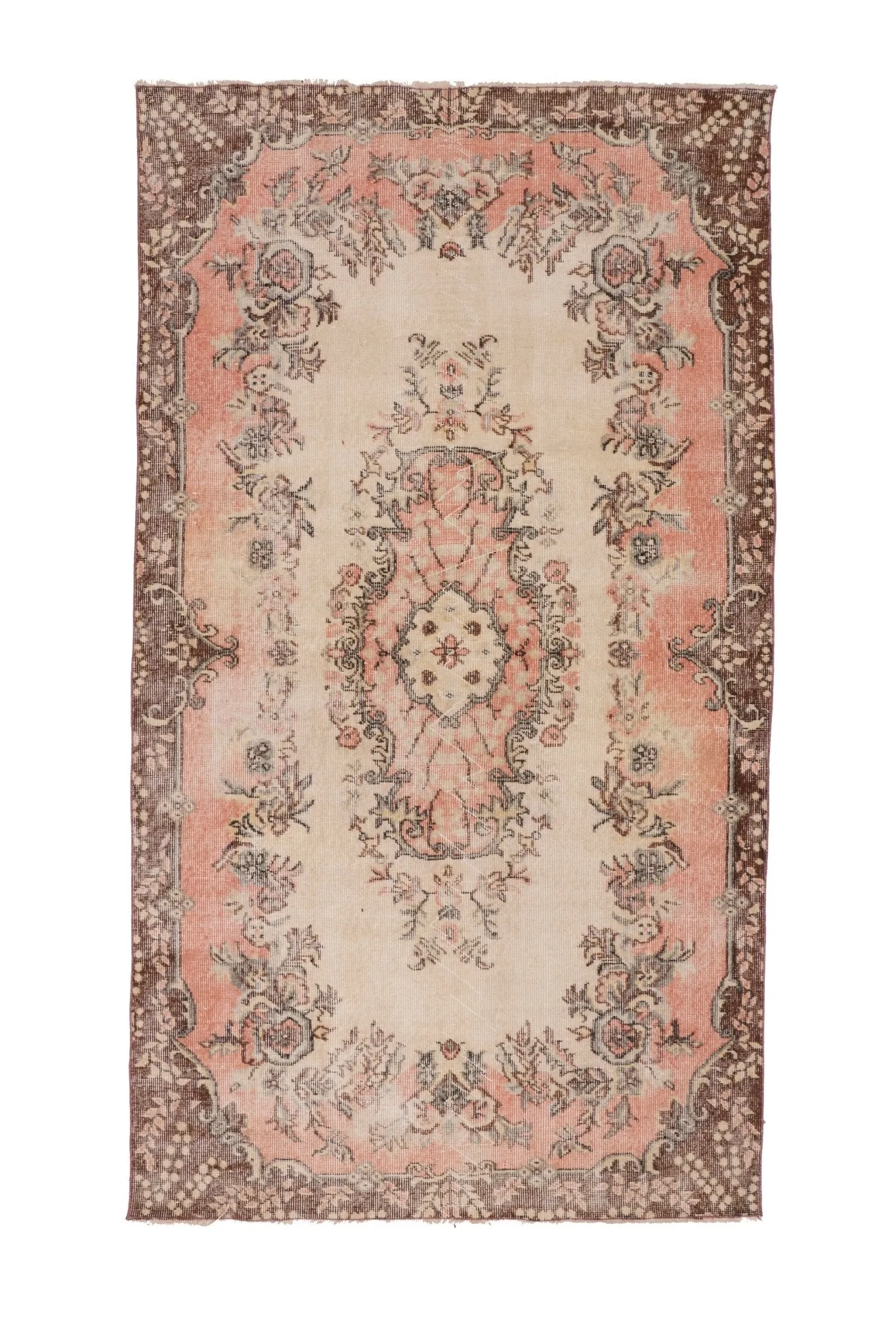 'Darwin' Vintage Turkish Distressed Area Rug- 4'7.5'' x 8'4''