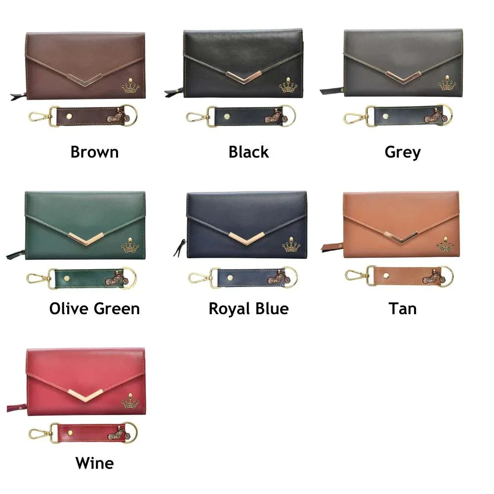 Default Charm Lady Wallet and Keychain - Wine