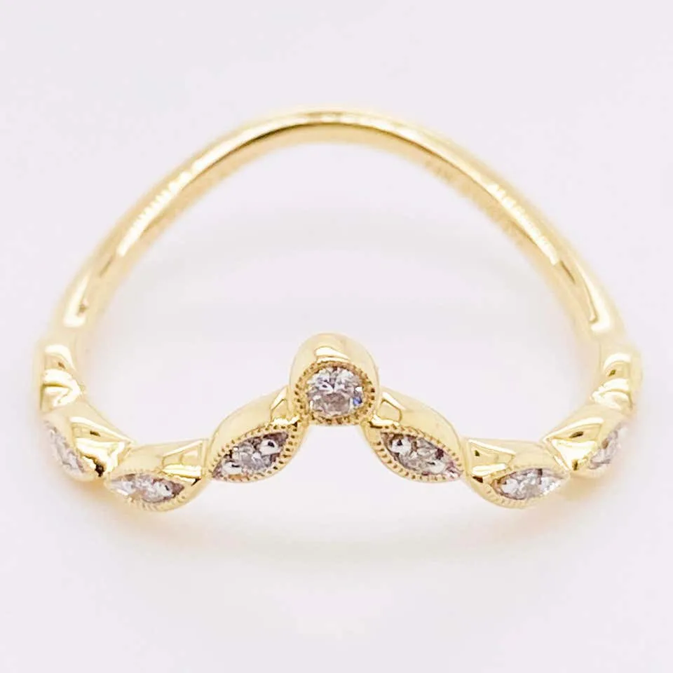 Diamond Curved Ring