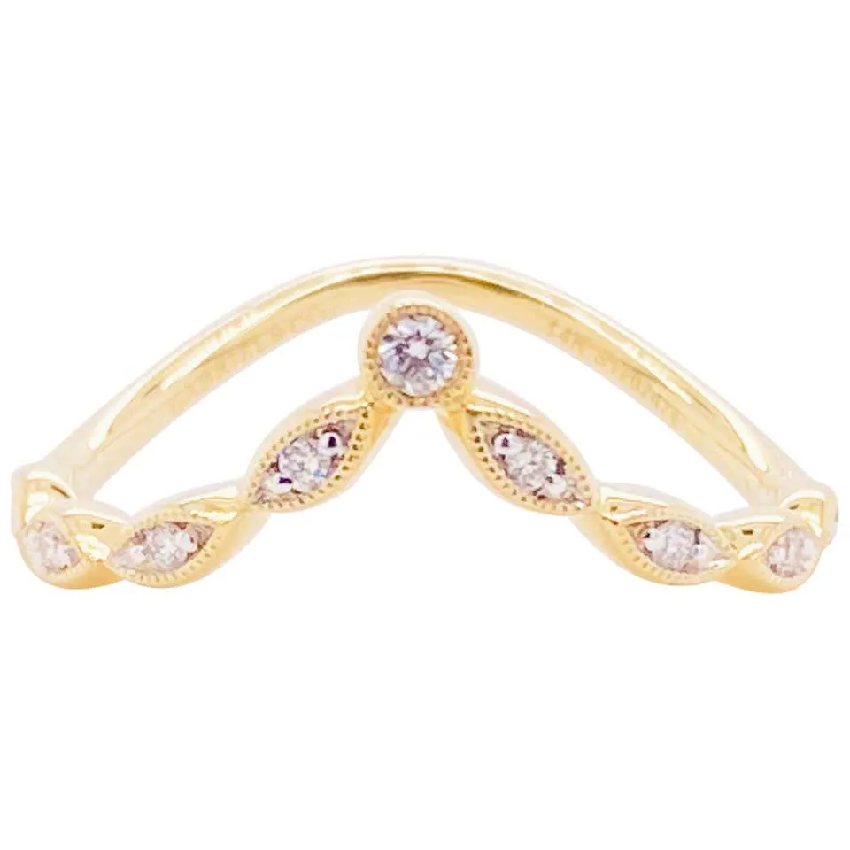Diamond Curved Ring