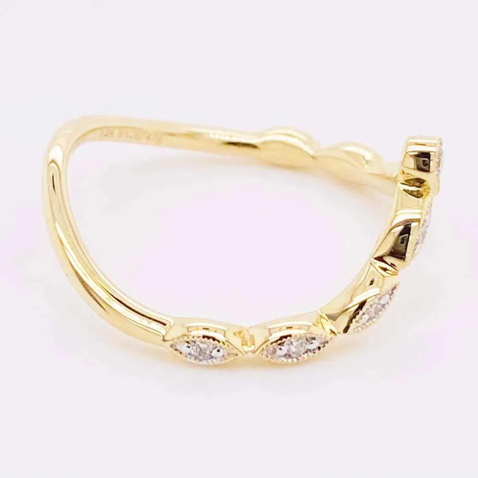 Diamond Curved Ring