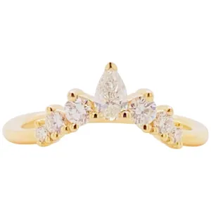Diamond Marquise Curved Band