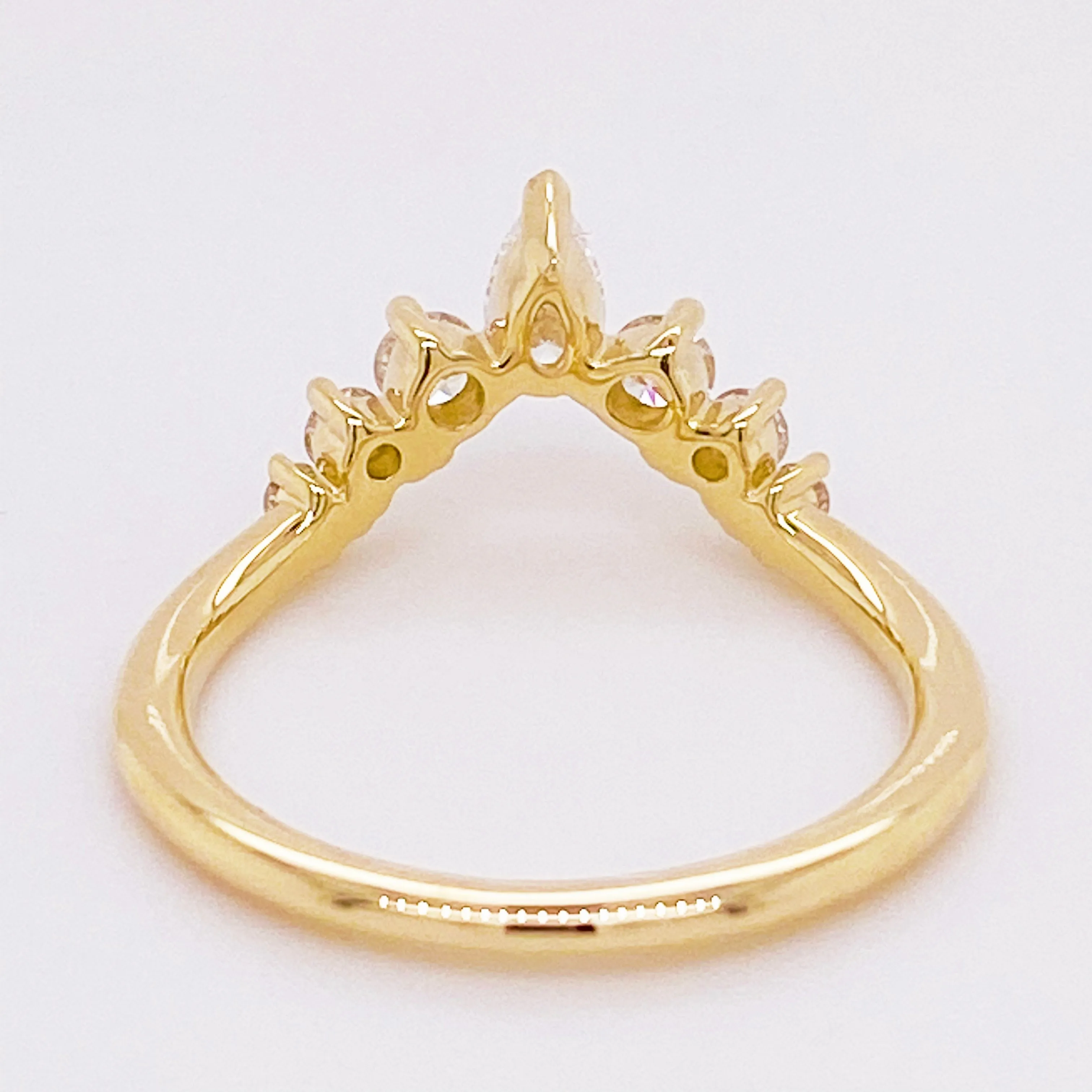 Diamond Marquise Curved Band