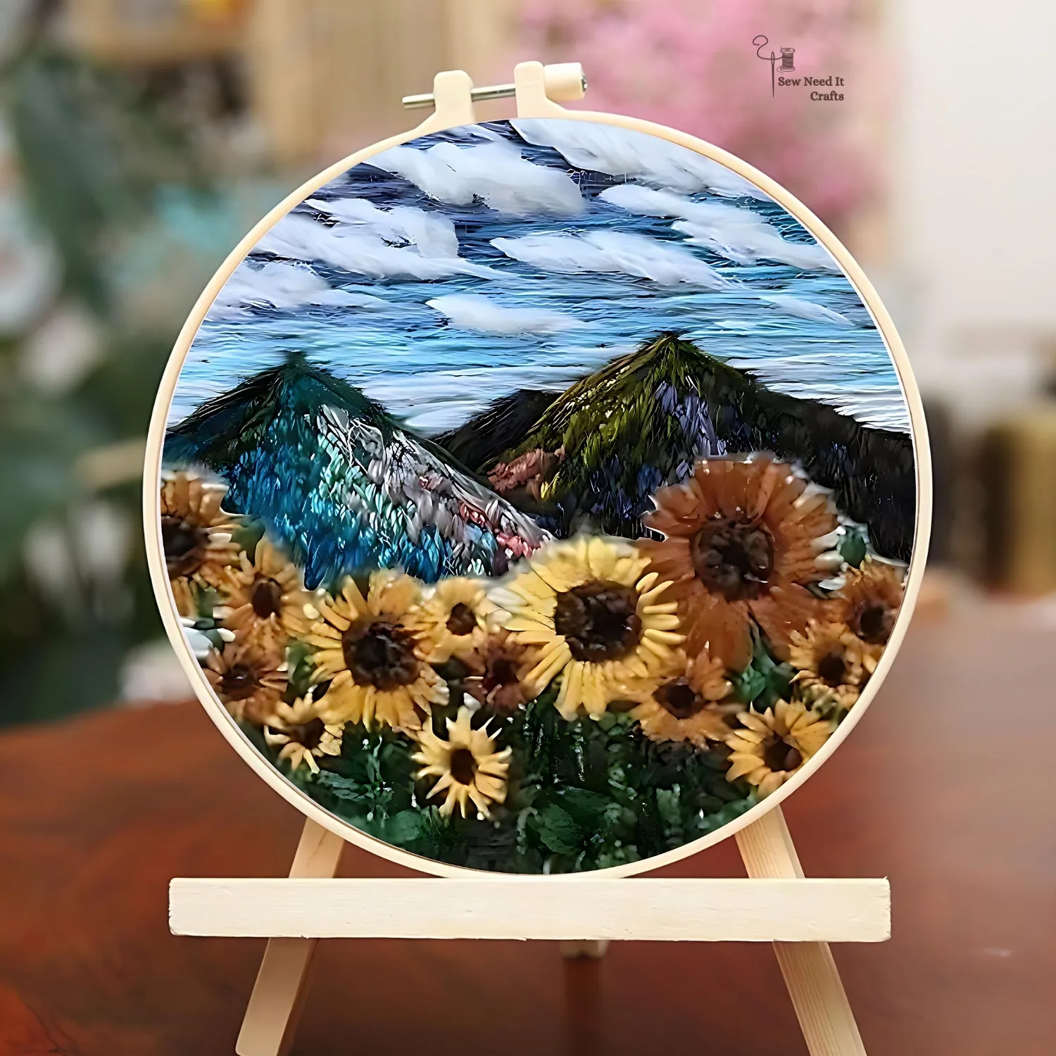 DIY Scenery Flower Embroidery Kit Set 6