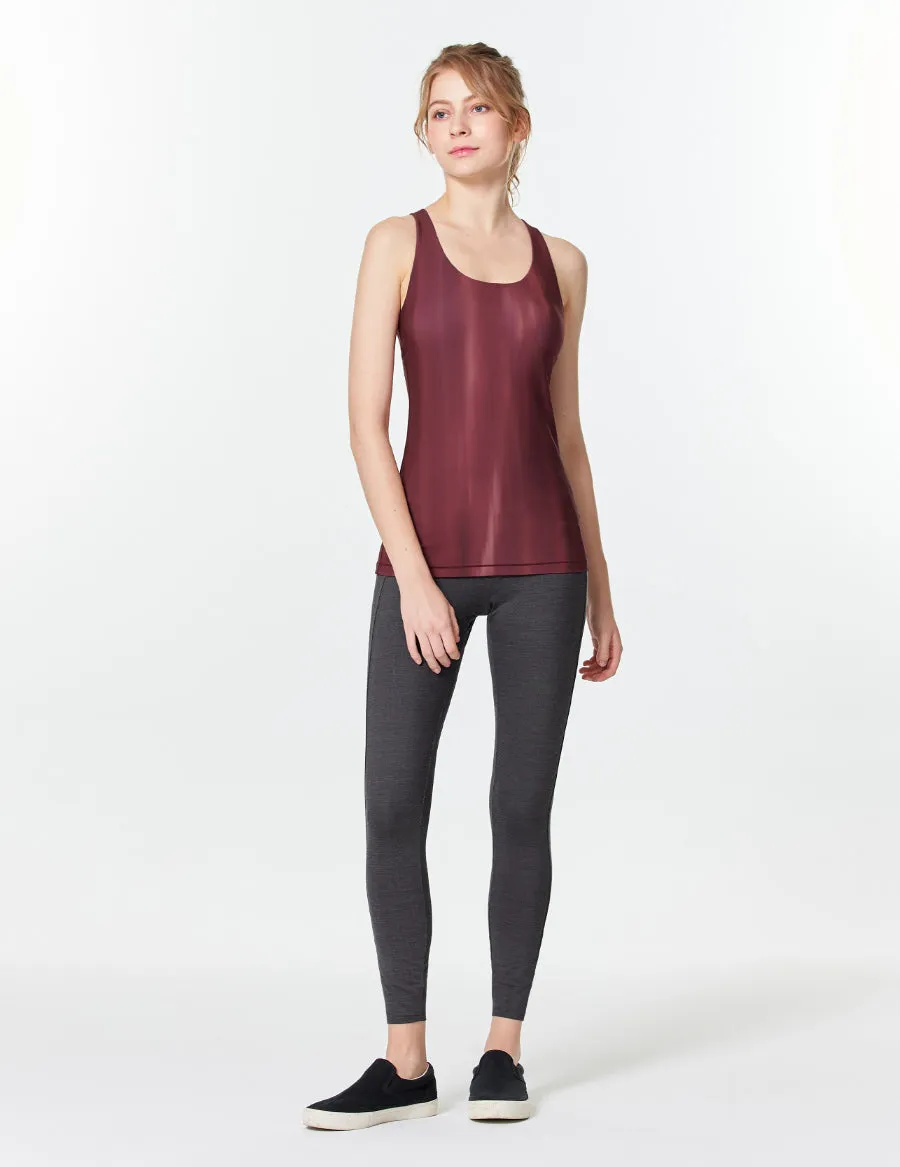 easyoga LA-VEDA Lattices Tank - FE3 Twilight Burgundy