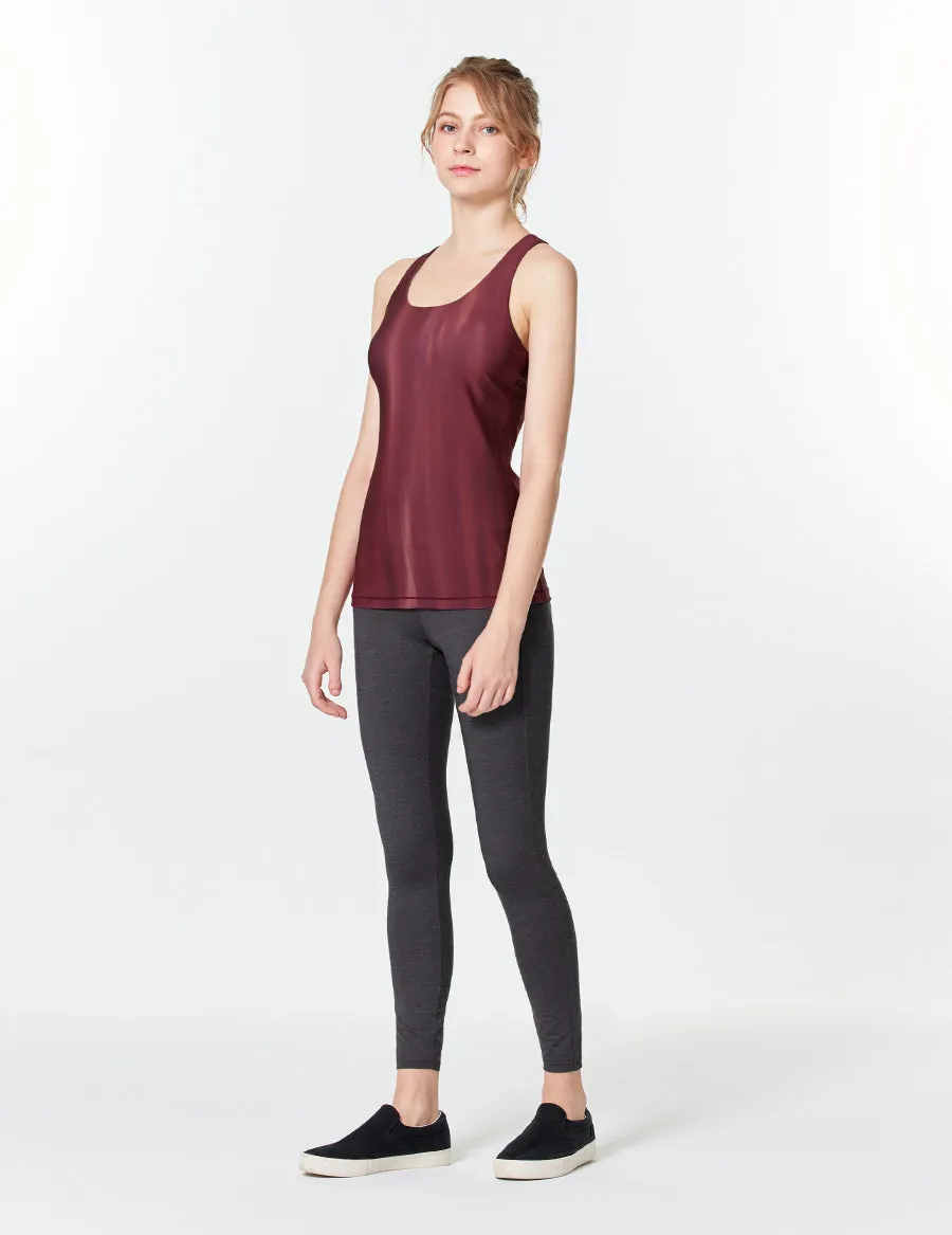 easyoga LA-VEDA Lattices Tank - FE3 Twilight Burgundy