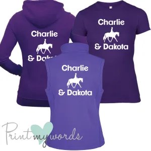 'Erin' Ladies Personalised Matching Equestrian Set - Dressage Design