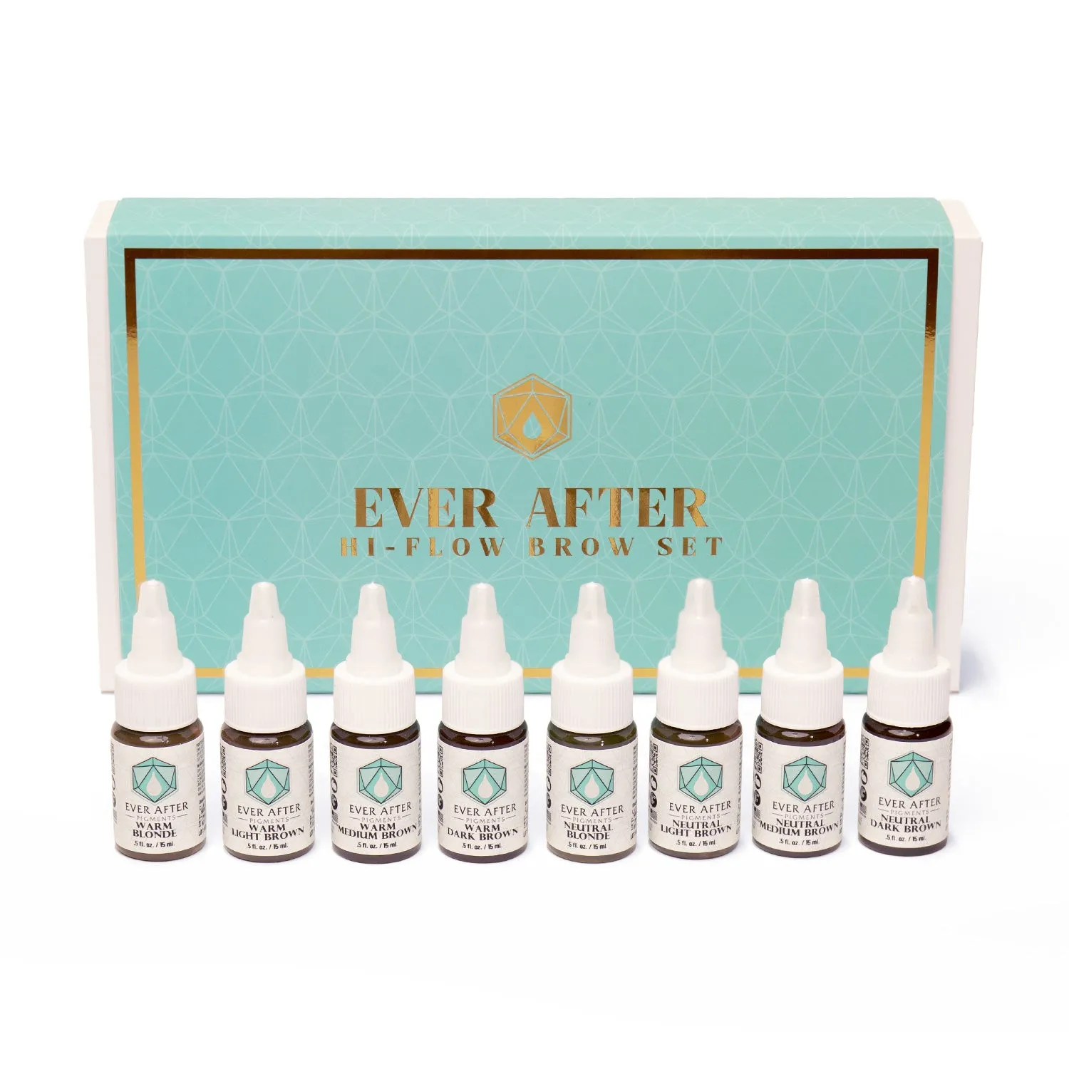 Ever After Pigments - Hi-Flow Brow Set - 0.5 oz - 8 bottles