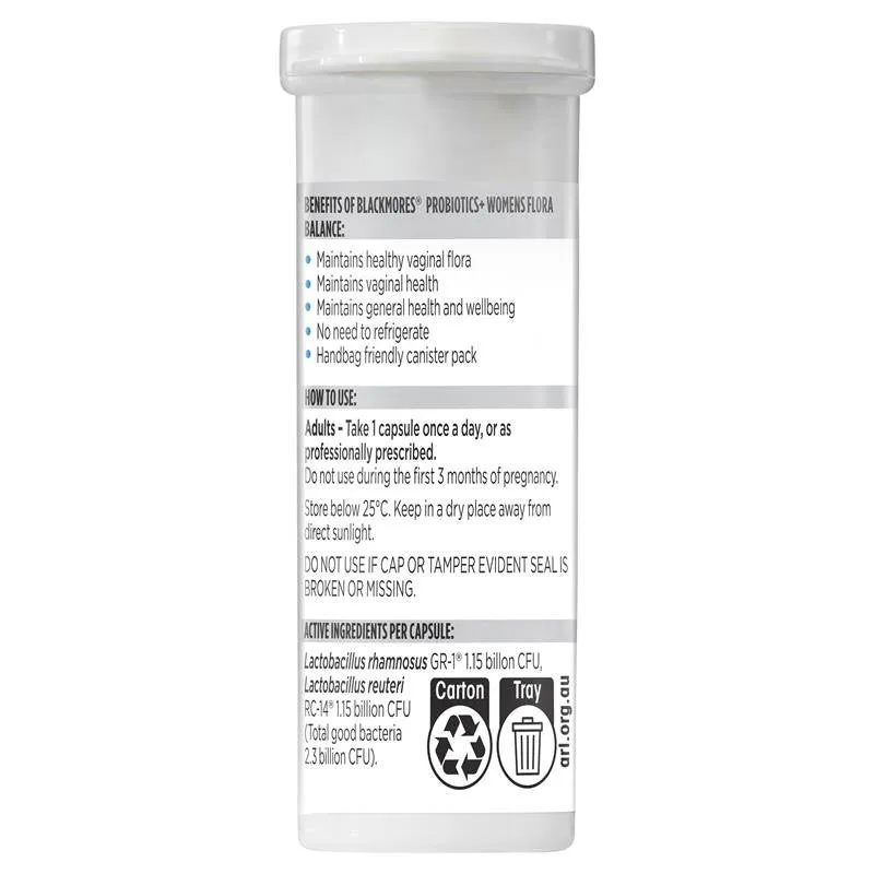 [Expiry: 12/2025] Blackmores Probiotics  Womens Flora Balance 30 Capsules