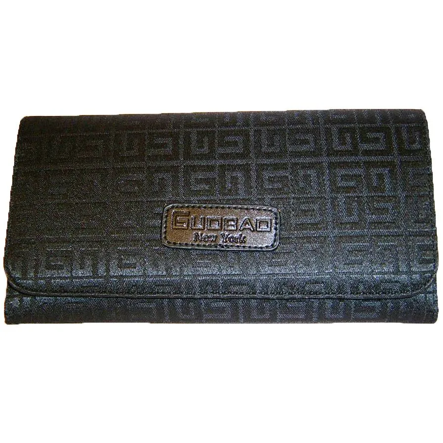 fabric G signature canvas plaid checker Pink L detachable checkbook woman wallet