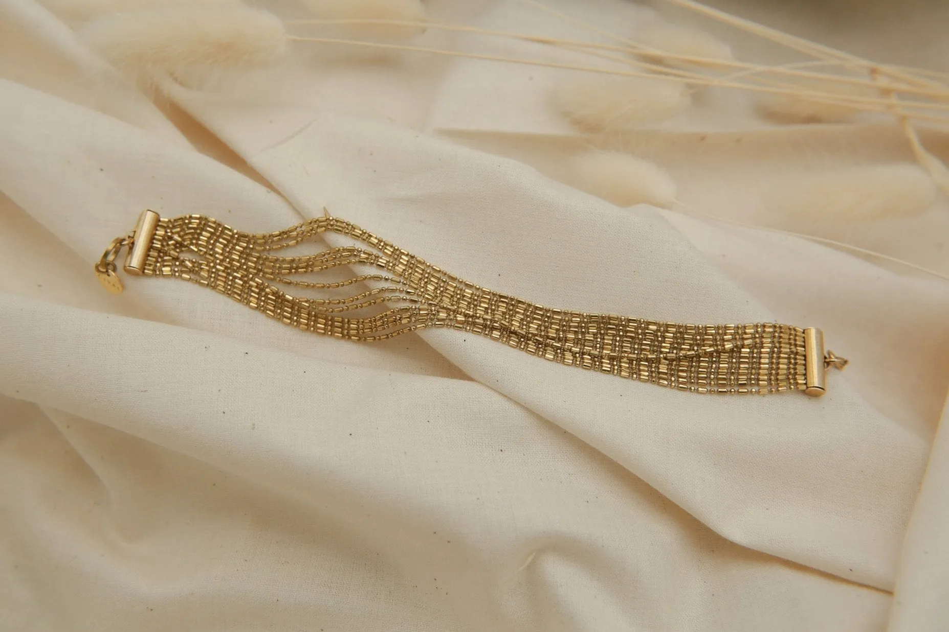 Faceted Multi-Strand Chain Bracelet