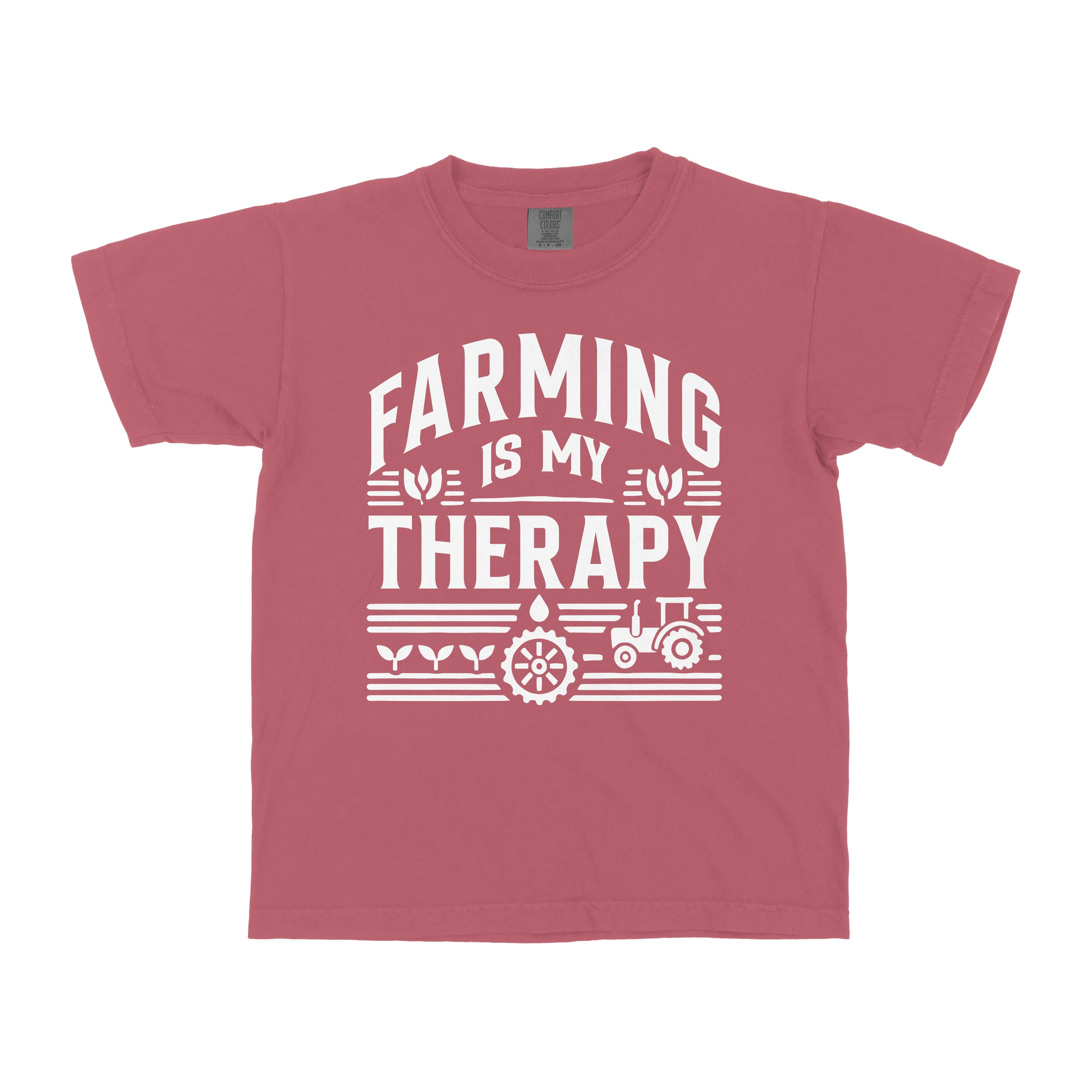 FARMING IS MY THERAPY YOUTH SHIRT