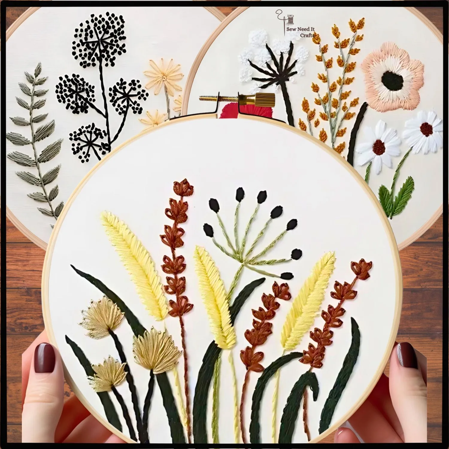 Floral DIY Embroidery Kit Set 2