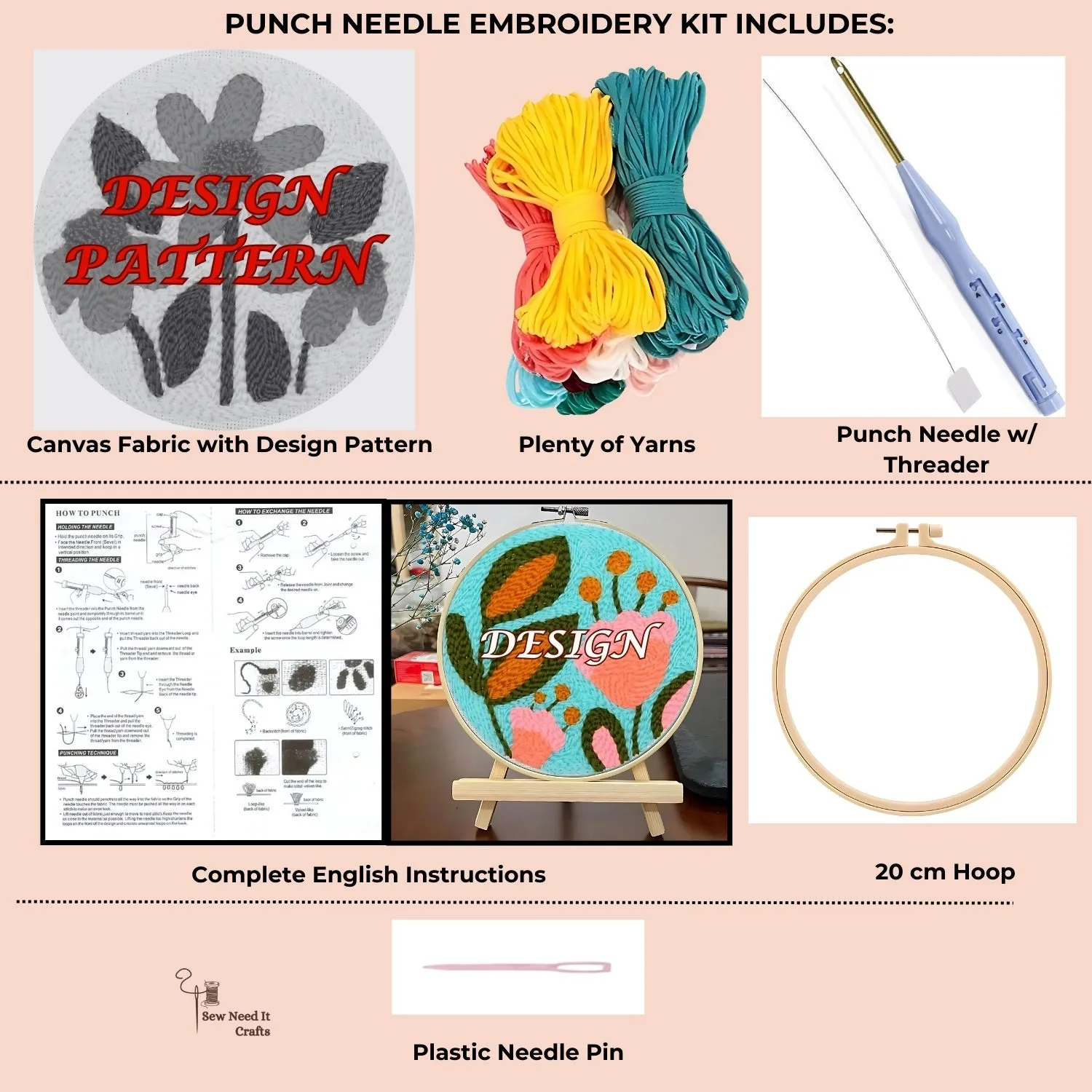 Flower Punch Needle Kit for Beginners