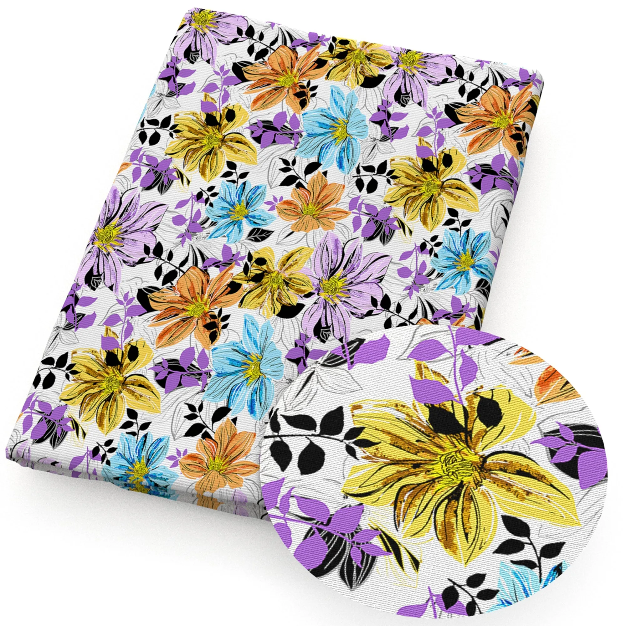 Flower Theme Printed Fabrics