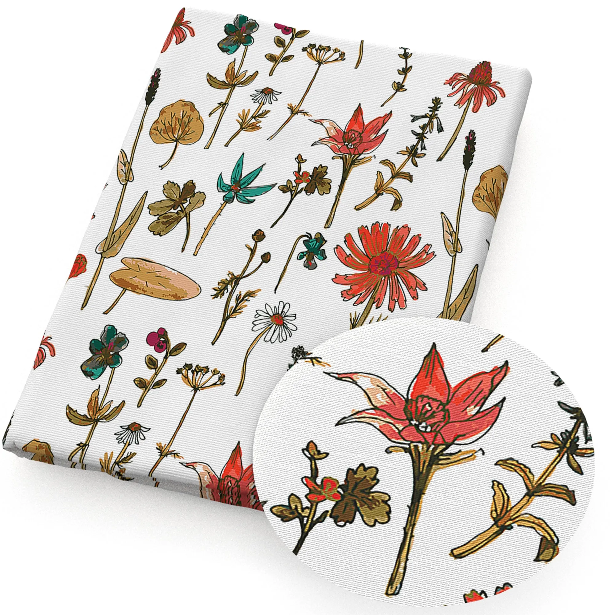 Flower Theme Printed Fabrics