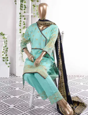 FM-2B - Cherry Blossom | 3 Pc Unstitched Gold Printed Lawn Dress