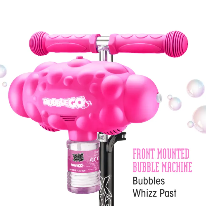 Foldable Bubble Go Tri-Scooter in Pink