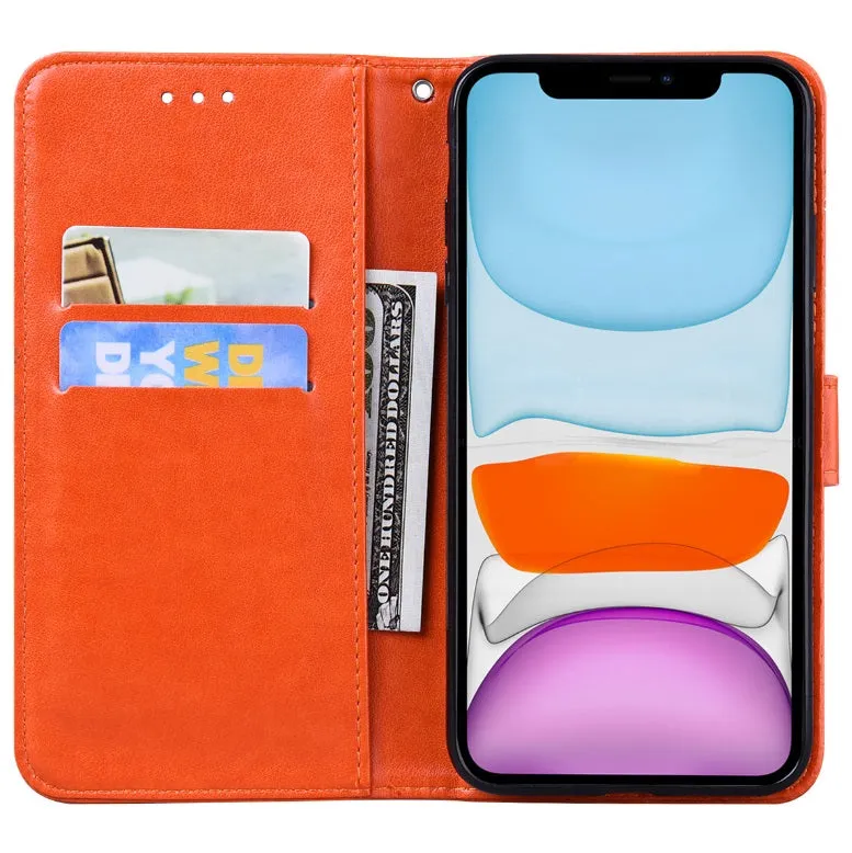 For iPhone12Promax Phone Cover 6.7Inch Mobile Phone Cover with Card Slot Phone Bracket green