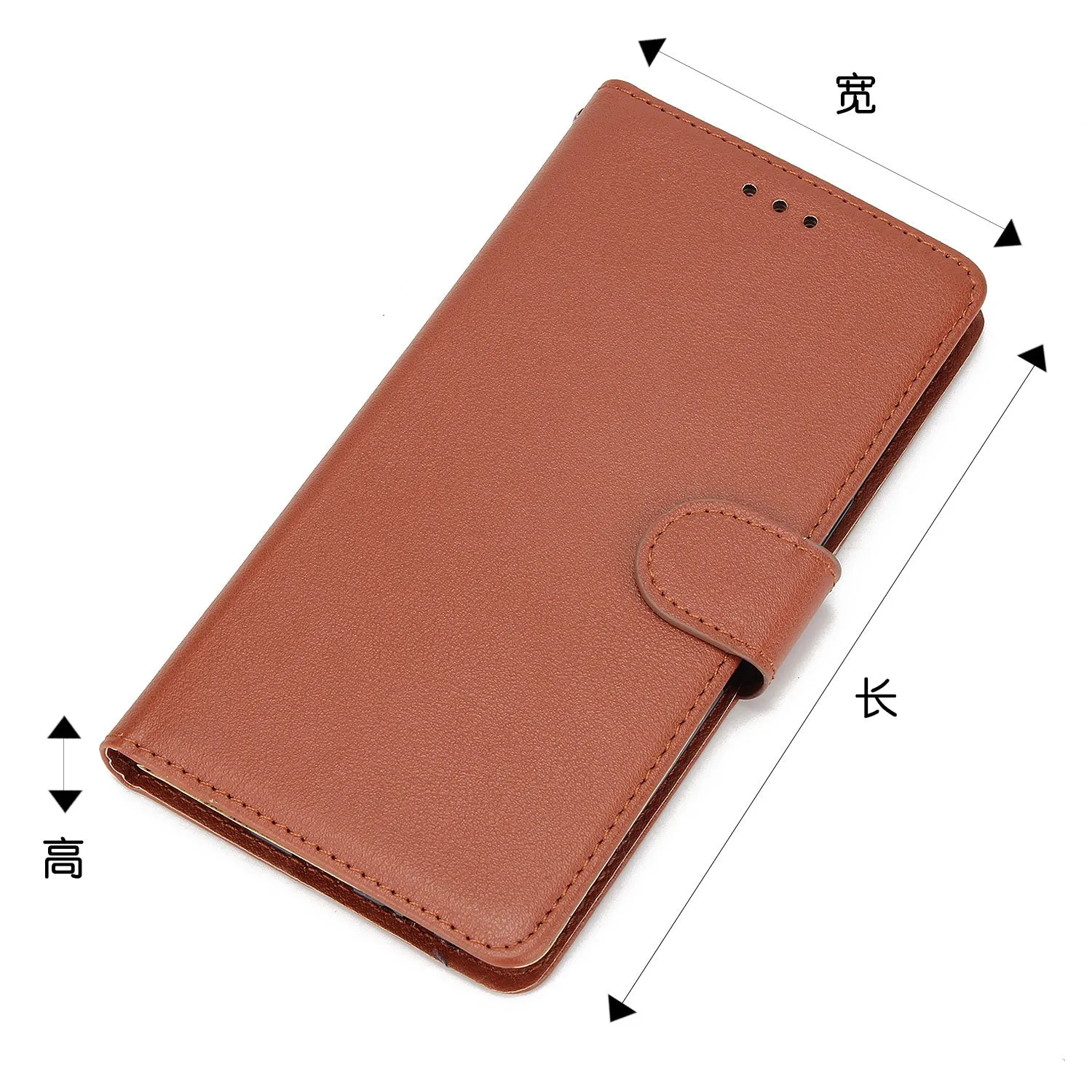 For Samsung A7 2017/A720 PU Leather Cell Phone Case Protective Cover Shell with Buckle  wine Red