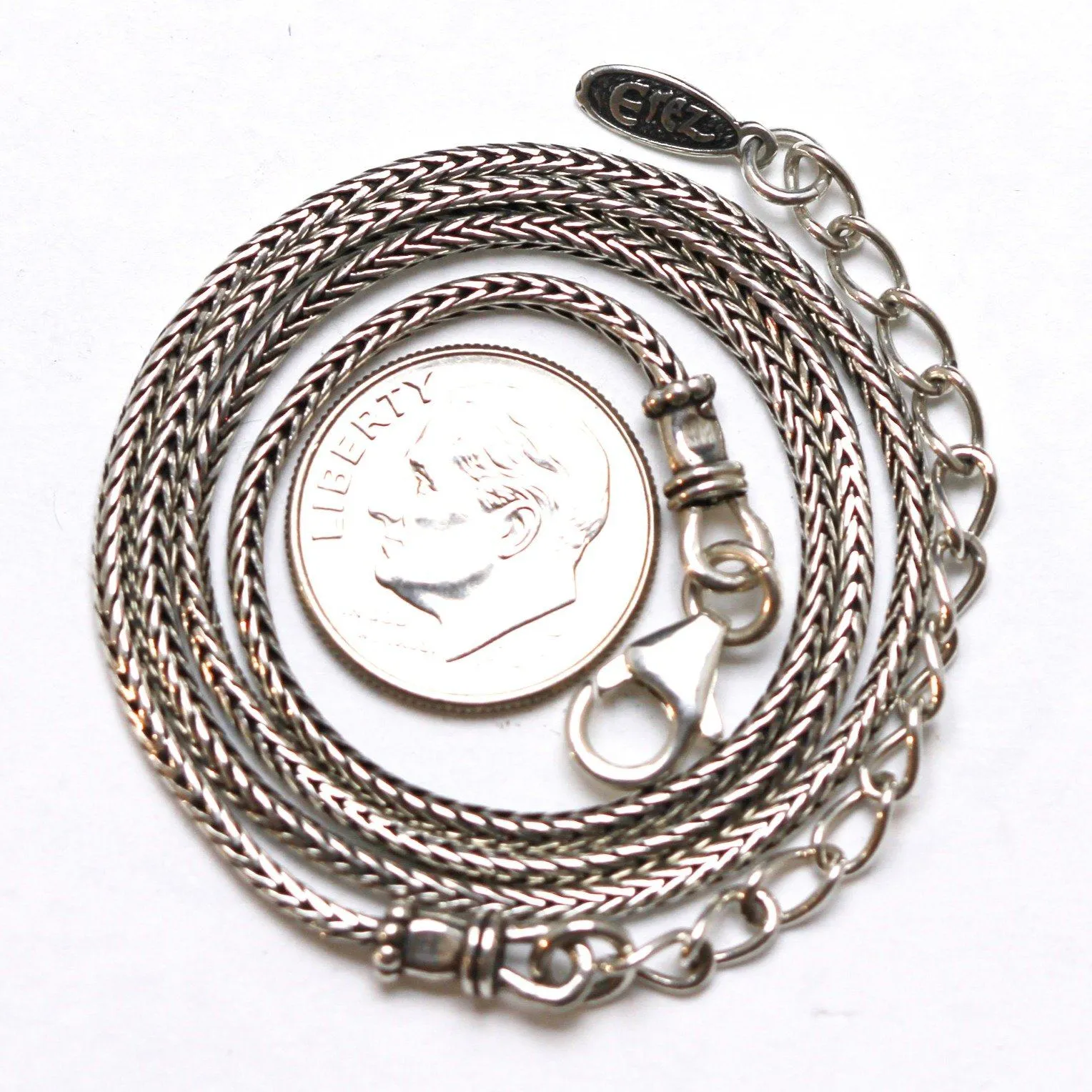 Foxtail, Sterling Silver Chain, 1.8mm, 16"   2"