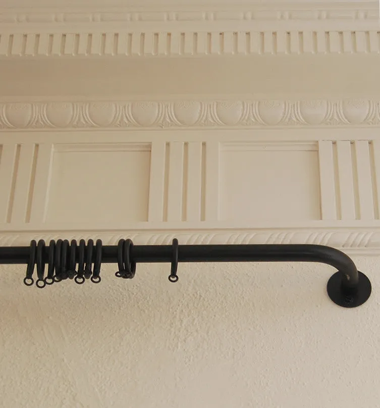 French Curved Iron Rod / Black (Set)