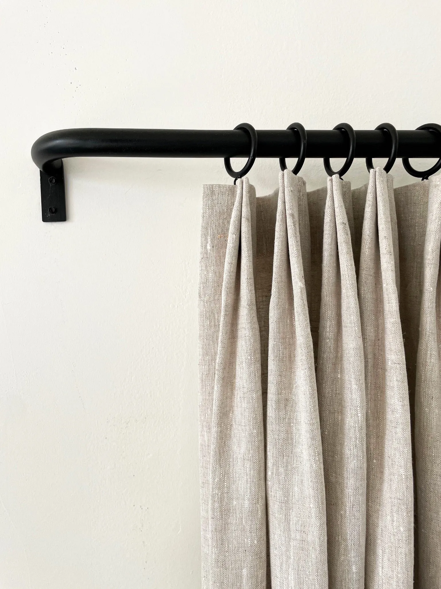 French Curved Iron Rod / Black (Set)