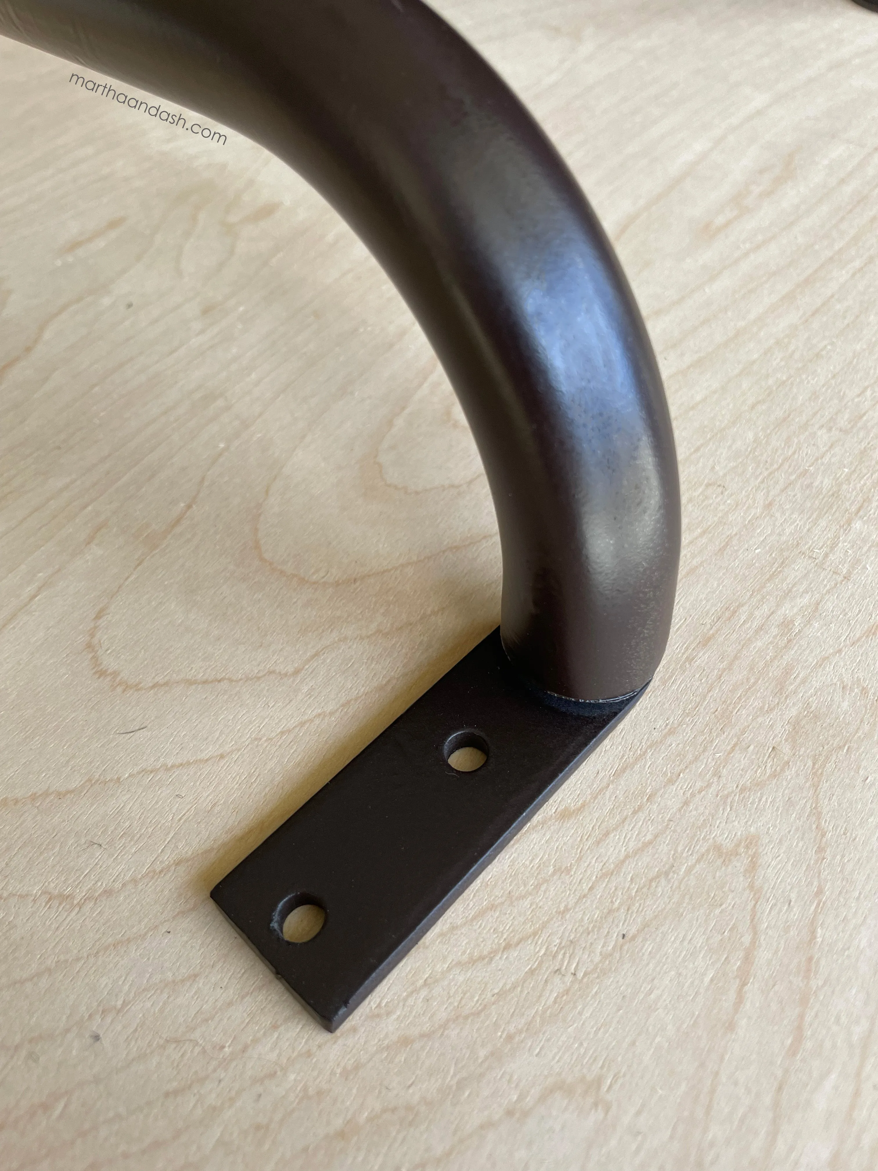French Curved Iron Rod / Dark Brown (Build Your Own)